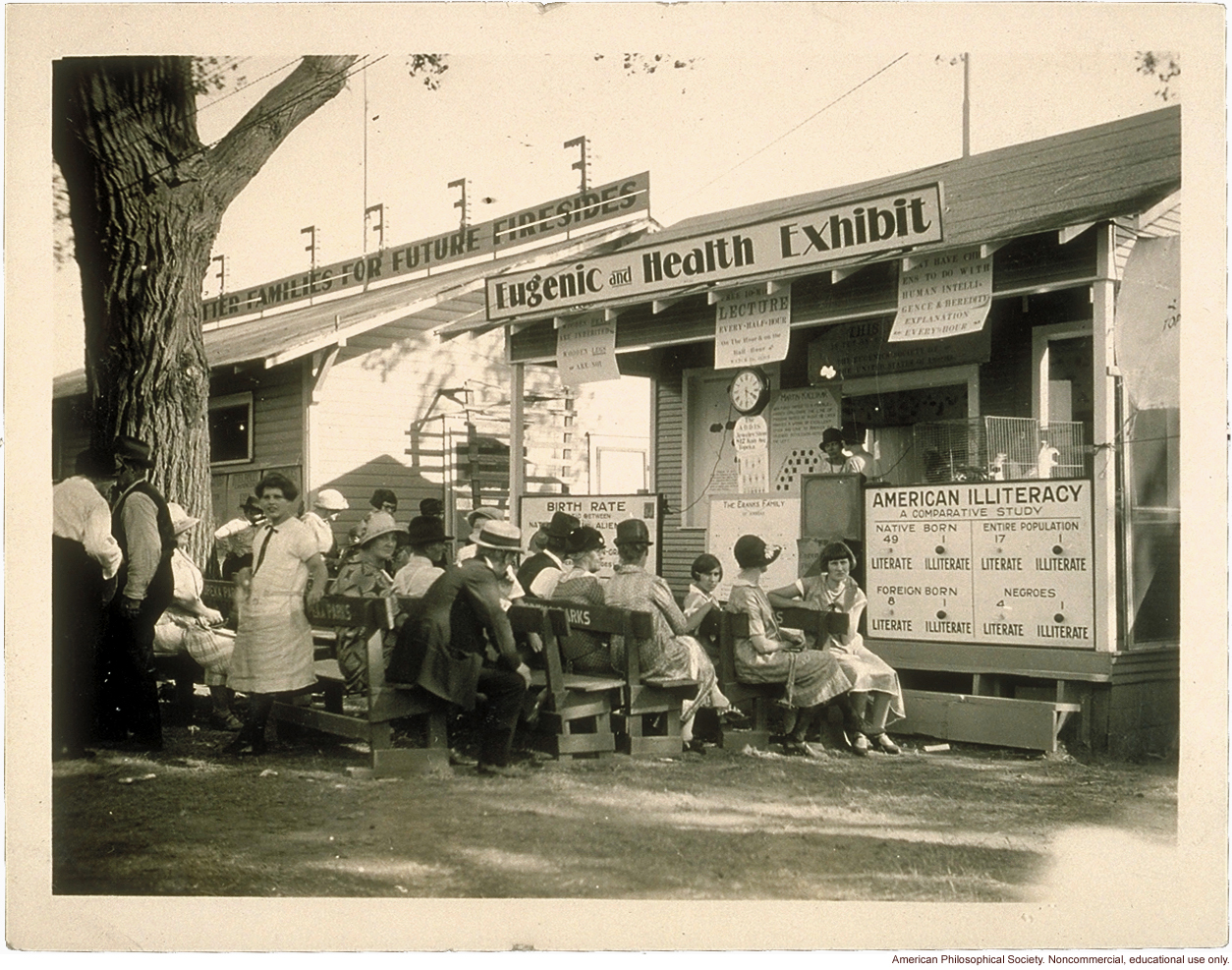 &quote;Eugenic and Health Exhibit,&quote; Fitter Families exhibit and examination building, Kansas State Free Fair