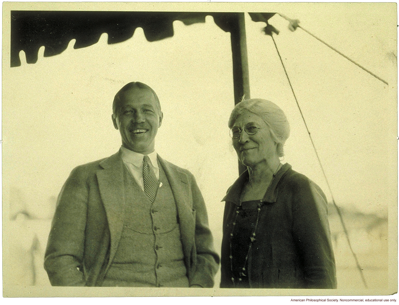 Mary T. Watts, founder of the Fitter Families Contest with superintendent of the contest at the Eastern States Exposition, Springfield, MA