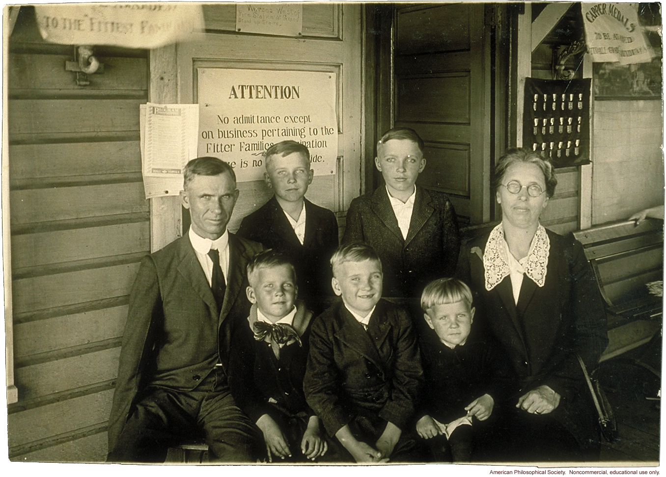 &quote;Large family&quote; honorable mention, Fitter Families Contest, Kansas State Free Fair, Topeka