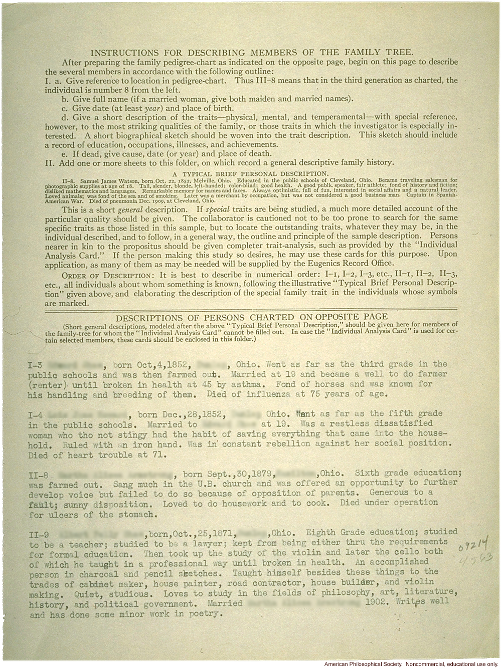 &quote;Family-tree folder: Players of musical instruments&quote;