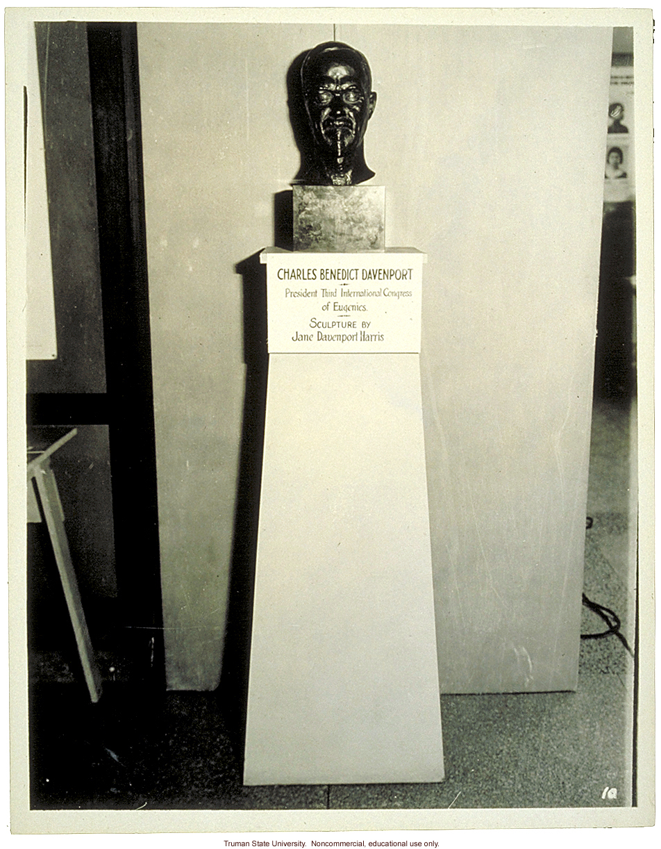 Bust of C. Davenport, 3rd International Eugenics Conference
