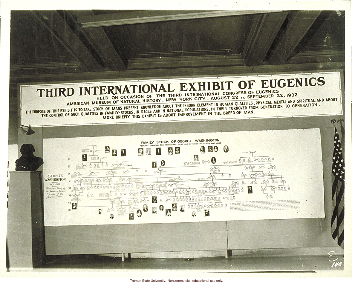 Pedigree exhibit: &quote;Family stock of G. Washington,&quote; 3rd International Eugenics Conference