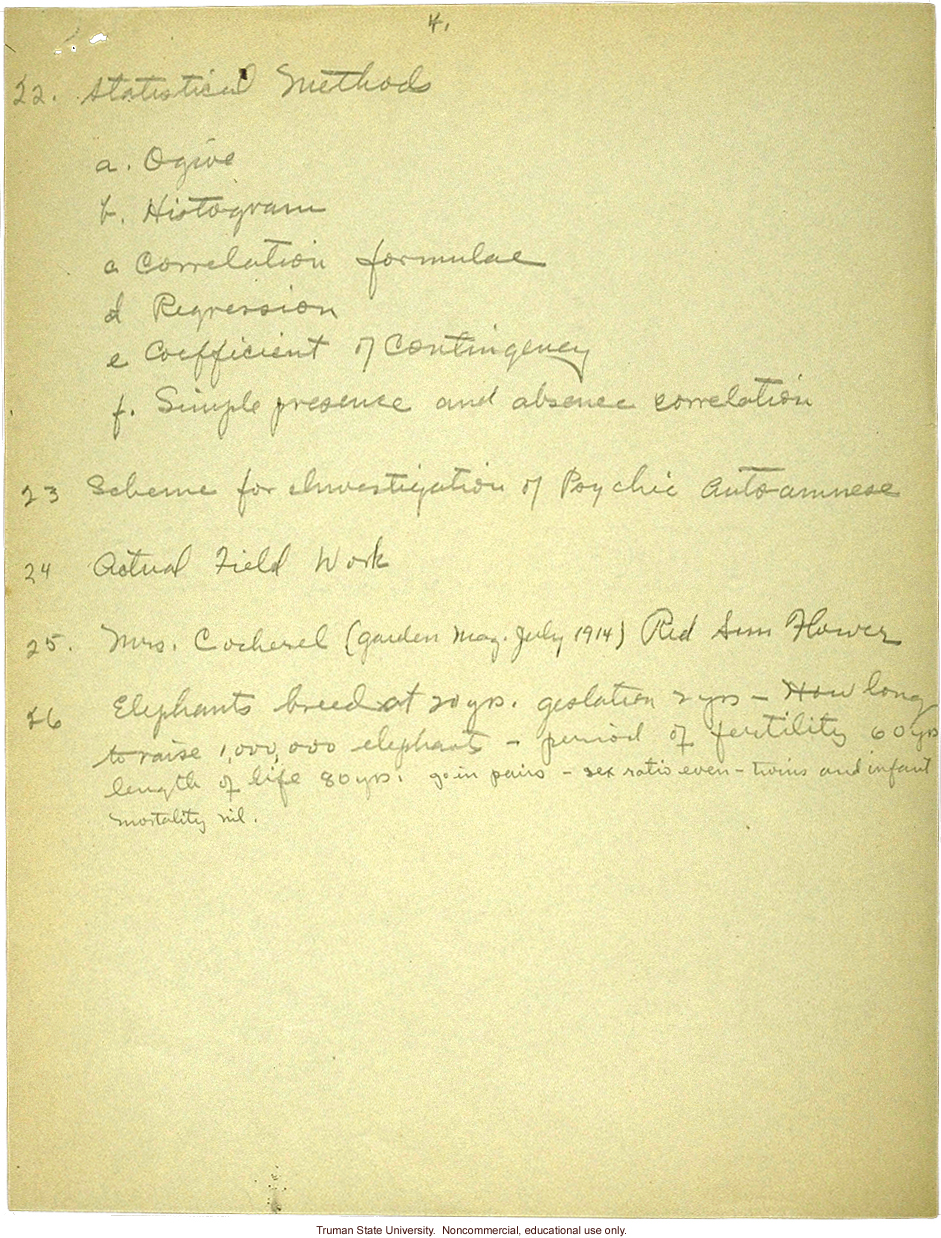 &quote;Laboratory work of eugenics class,&quote; field worker notes