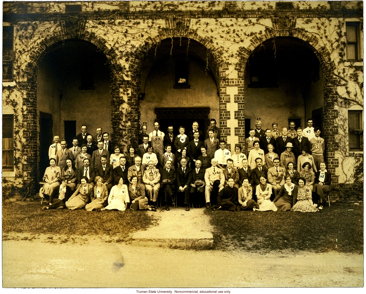 &quote;Staff and members -- Dept. of Genetics, C. I. of W., May 12, 1934,&quote; Carnegie Institute of Washington, including C.B. Davenport and H.H. Laughlin