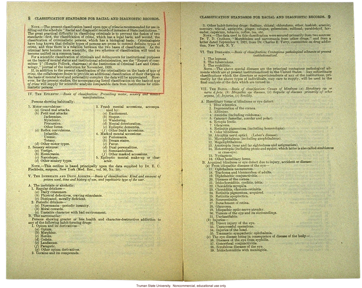 &quote;Classification standards,&quote; by Harry H. Laughlin