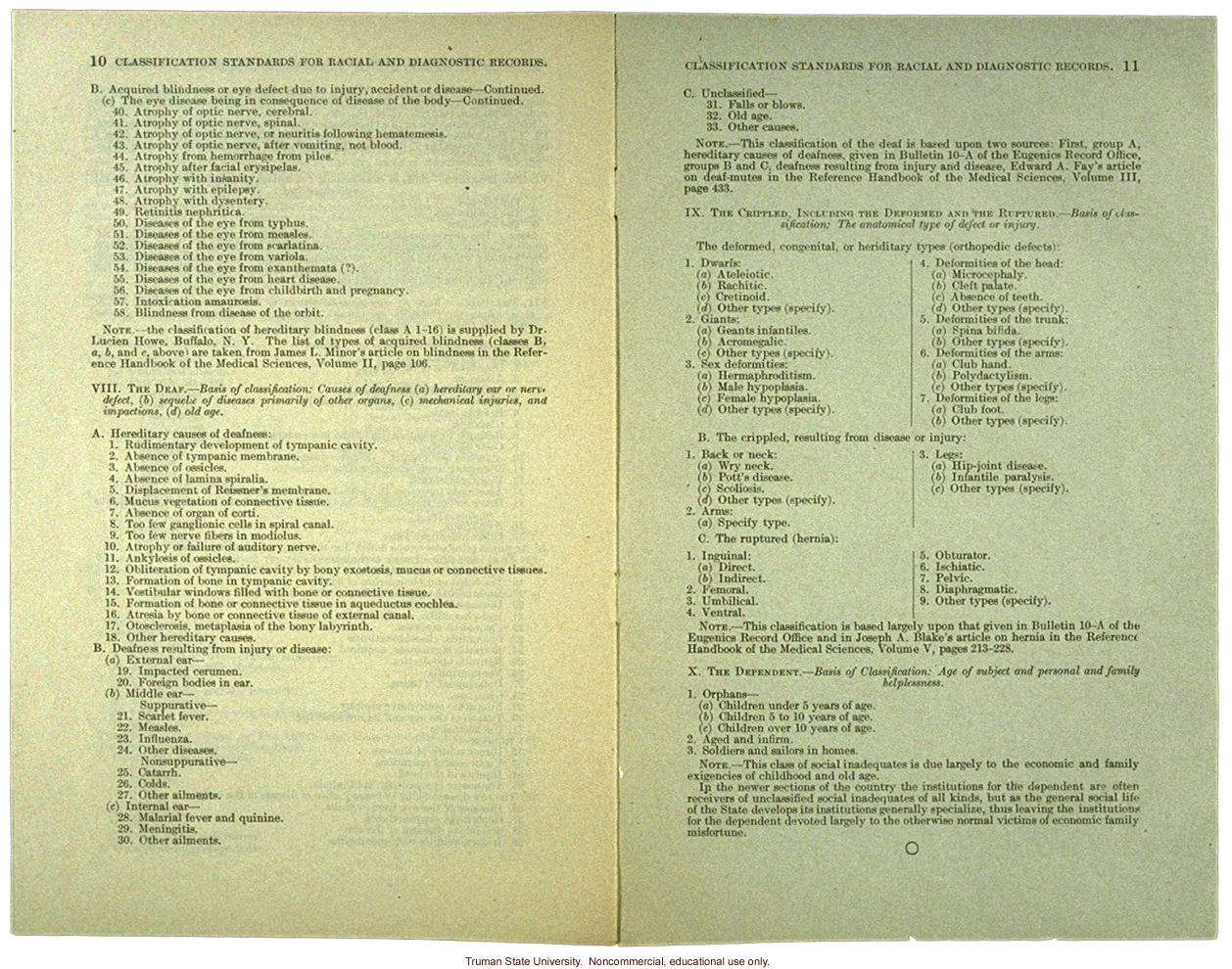 &quote;Classification standards,&quote; by Harry H. Laughlin