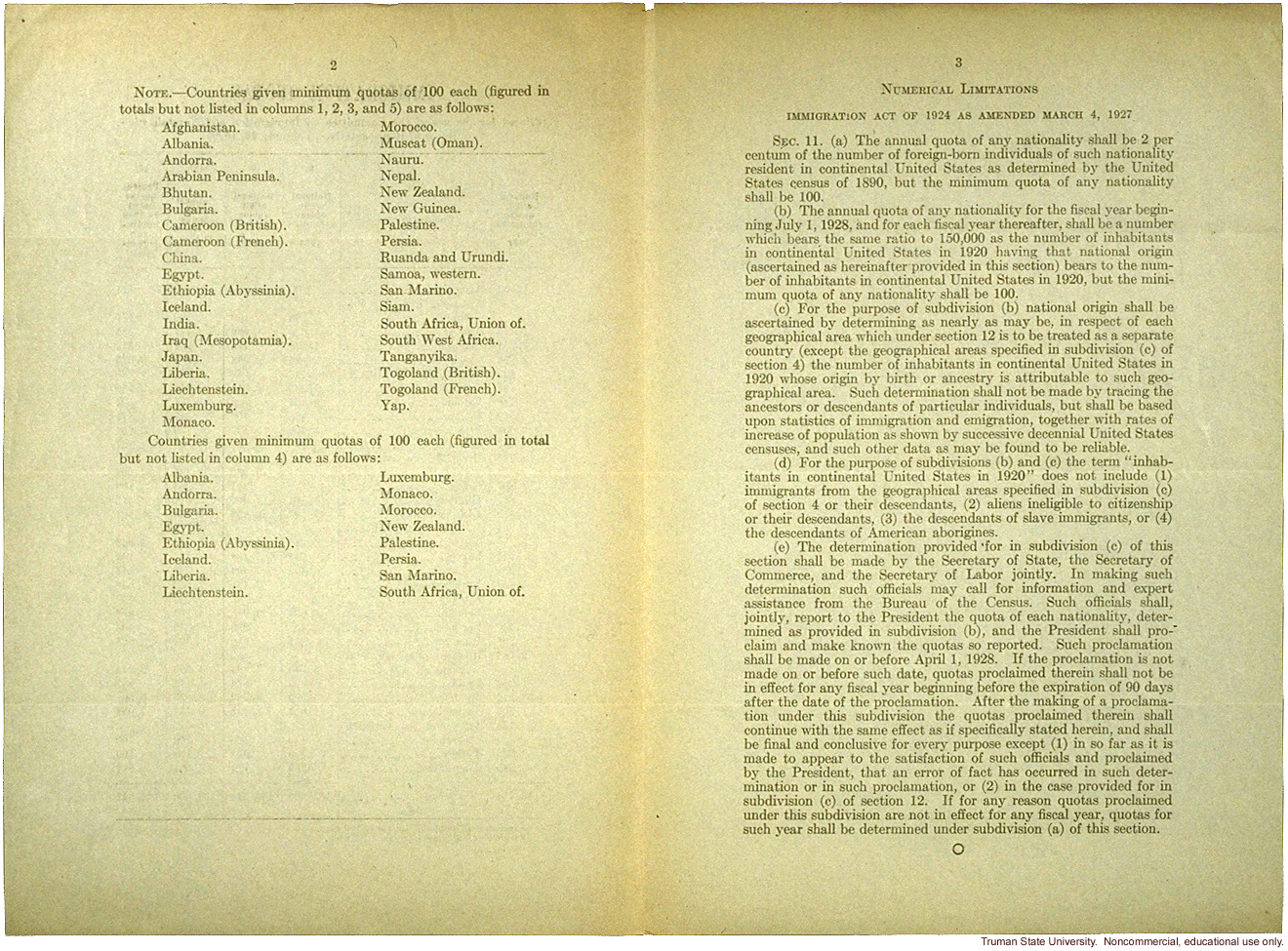 &quote;Immigration quotas&quote;