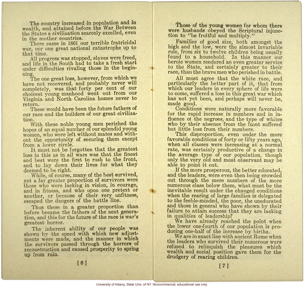 &quote;The New Family and Race Improvement,&quote; by W.A. Plecker, Virginia Health Bulletin (vol.17:12)