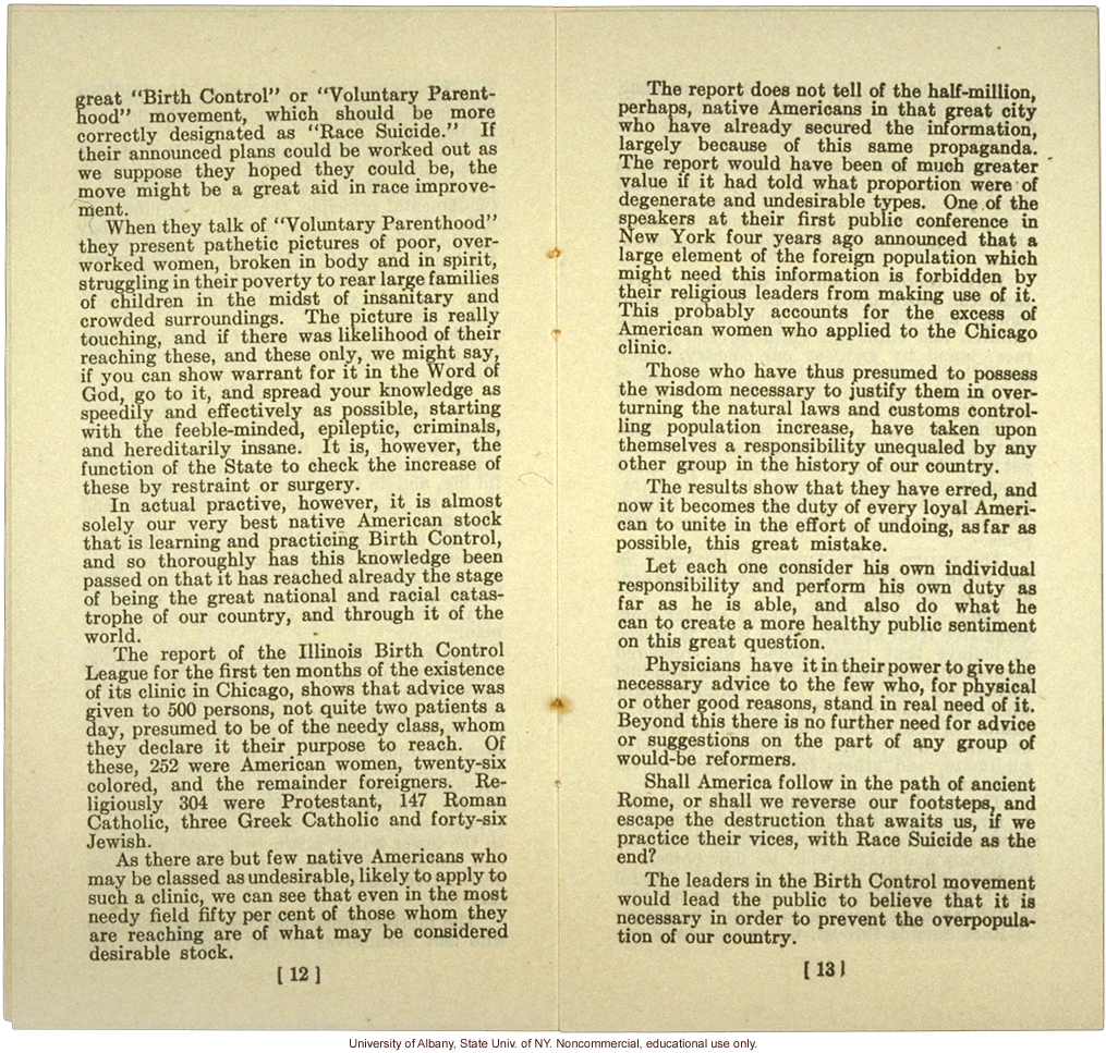 &quote;The New Family and Race Improvement,&quote; by W.A. Plecker, Virginia Health Bulletin (vol.17:12)