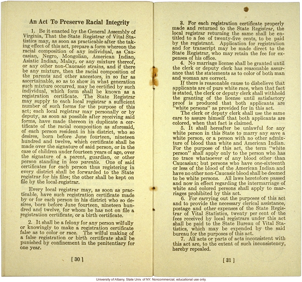 &quote;The New Family and Race Improvement,&quote; by W.A. Plecker, Virginia Health Bulletin (vol.17:12)