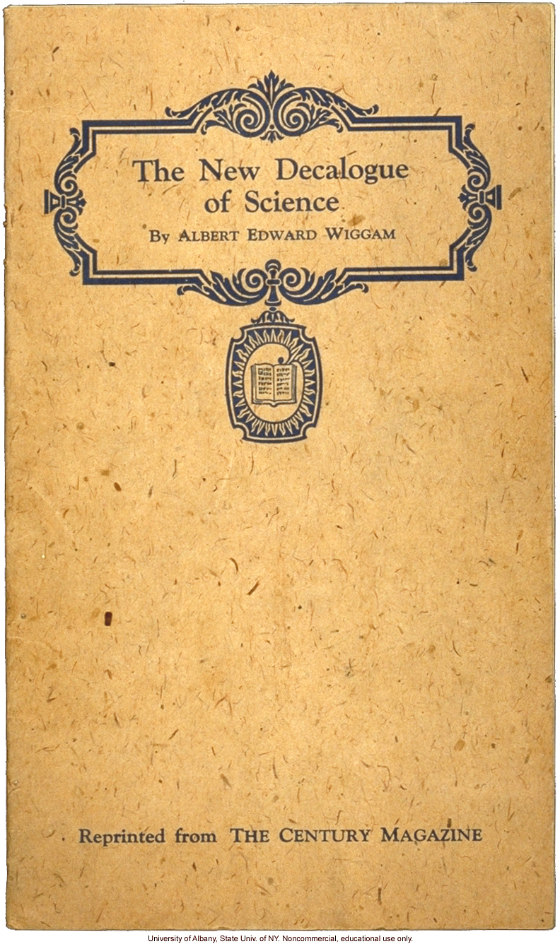 &quote;The New Decalogue of Science,&quote; by Albert Edward Wiggam