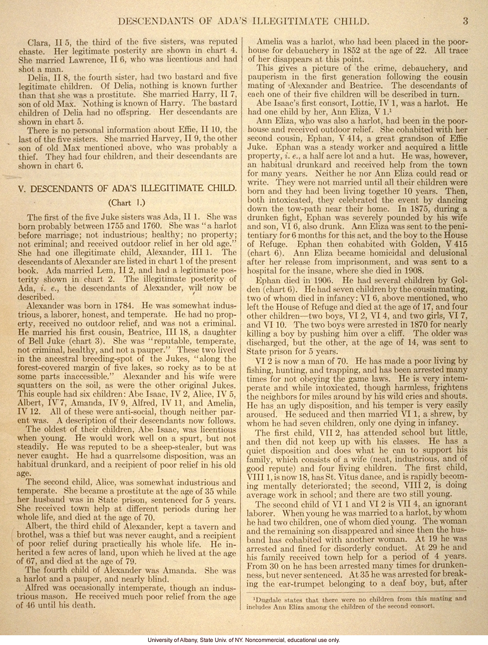 <i>The Jukes in 1915</i>, by Arthur H. Estabrook, selected pages