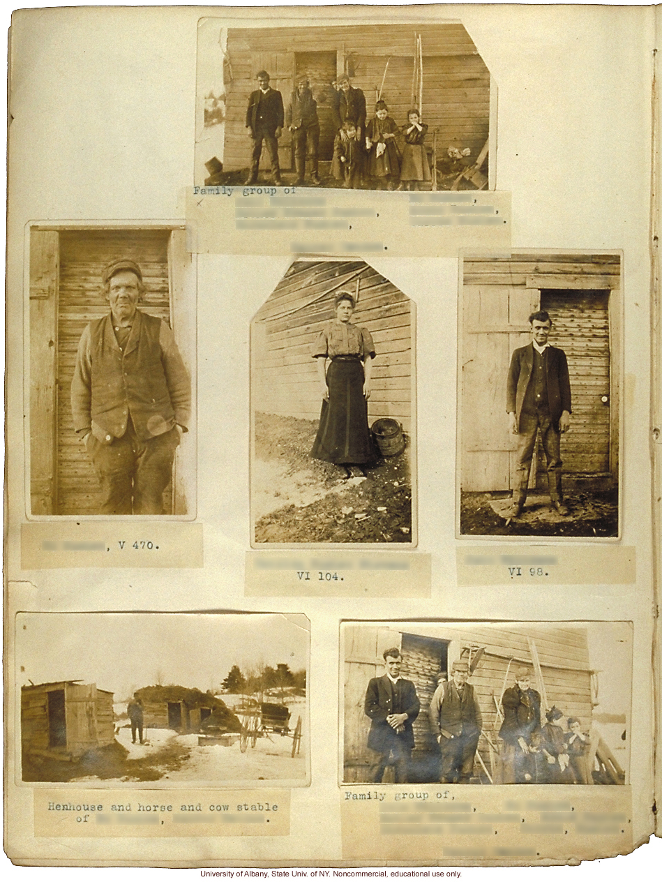 The Nam Family, by A. Estabrook and C. Davenport, pedigree of V470 (p. 18) and corresponding field portraits from back of Estabrook's copy