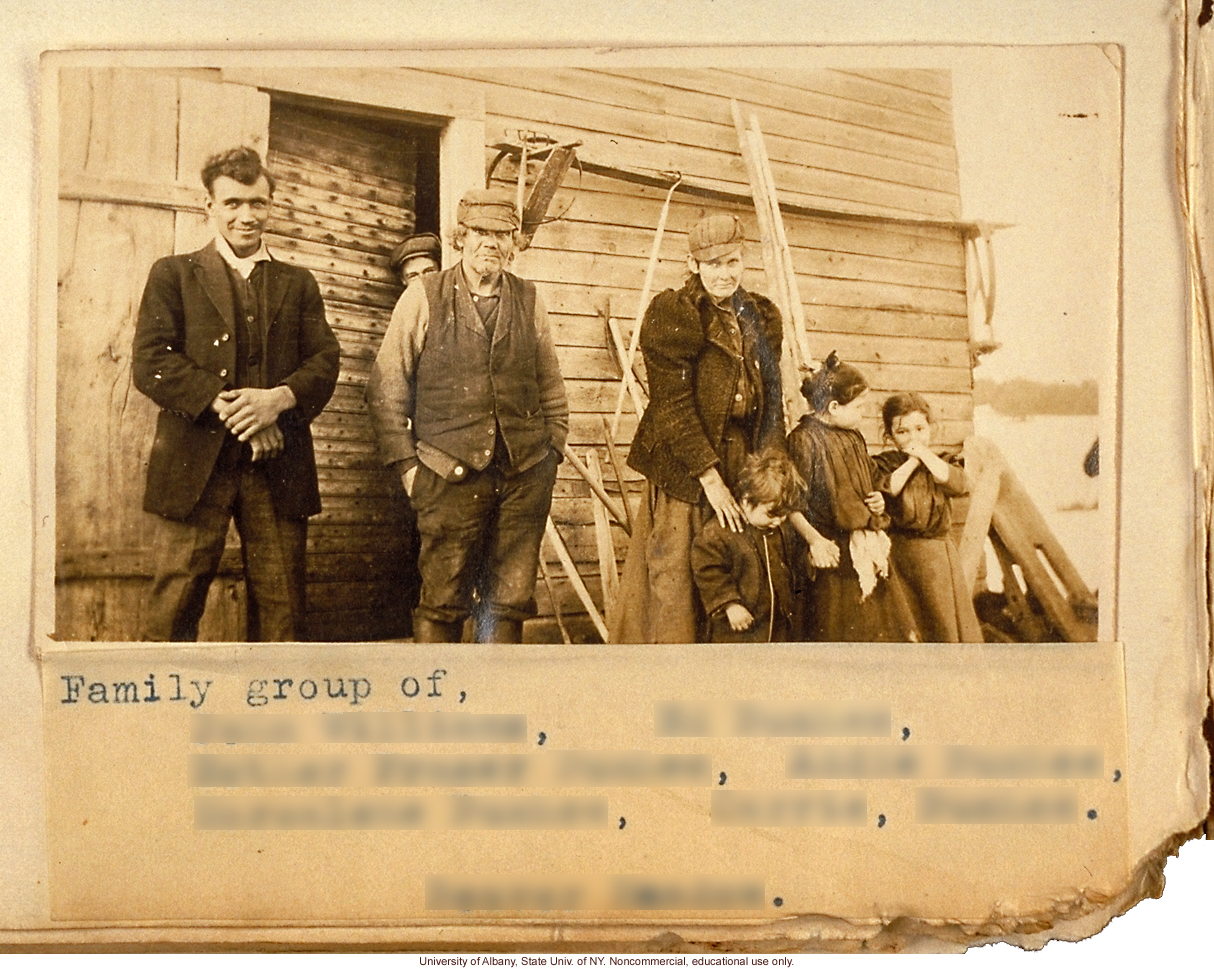 The Nam Family, by A. Estabrook and C. Davenport, pedigree of V470 (p. 18) and corresponding field portraits from back of Estabrook's copy