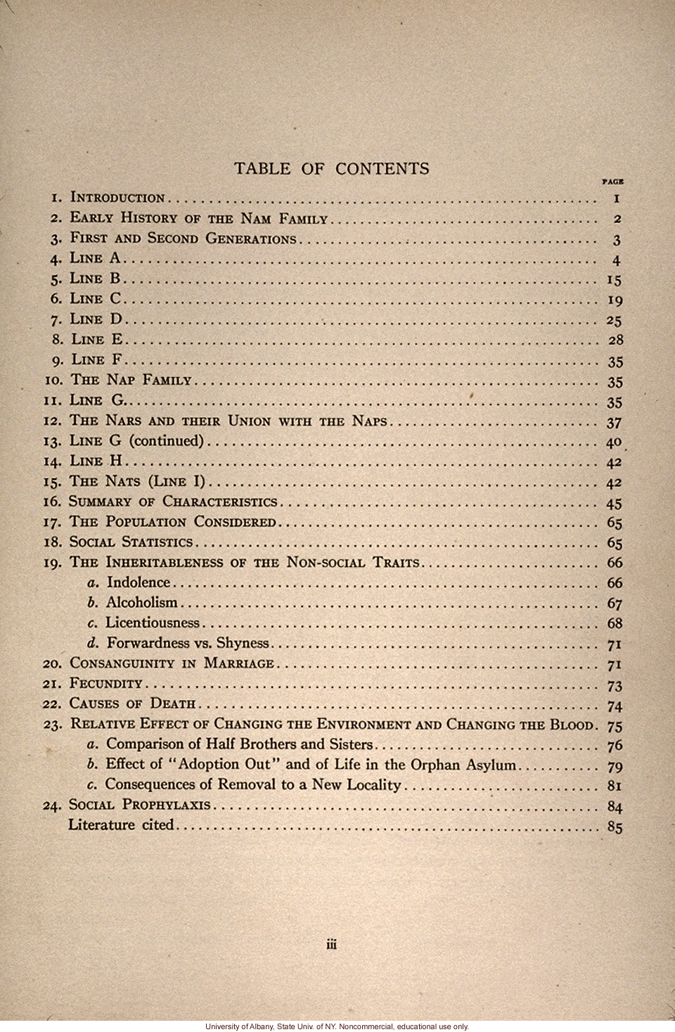 The Nam Family: A Study in Cacogenics (Eugenics Record Office Memoir No. 2), by A.H. Estabrook and C.B. Davenport, introduction and early history