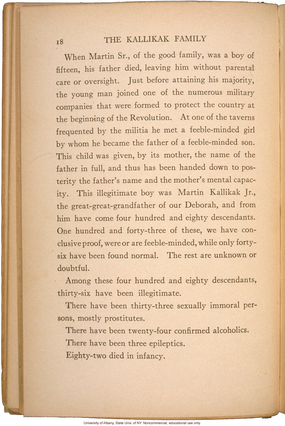 <i>The Kallikak Family: A Study in the Heredity of Feeble-Mindedness</i>, by Henry Herbert Goddard, selected pages