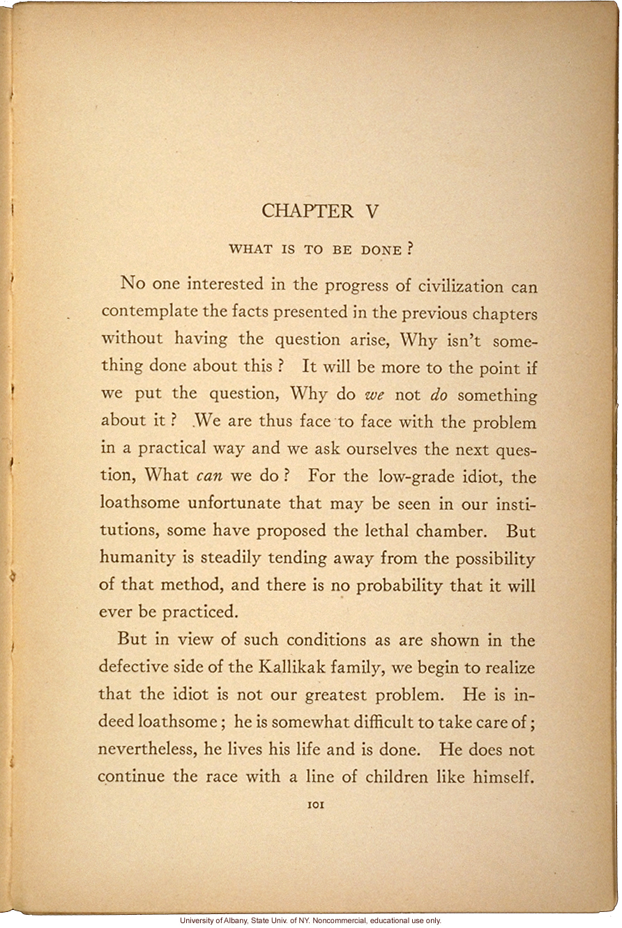 <i>The Kallikak Family: A Study in the Heredity of Feeble-Mindedness</i>, by Henry Herbert Goddard, selected pages