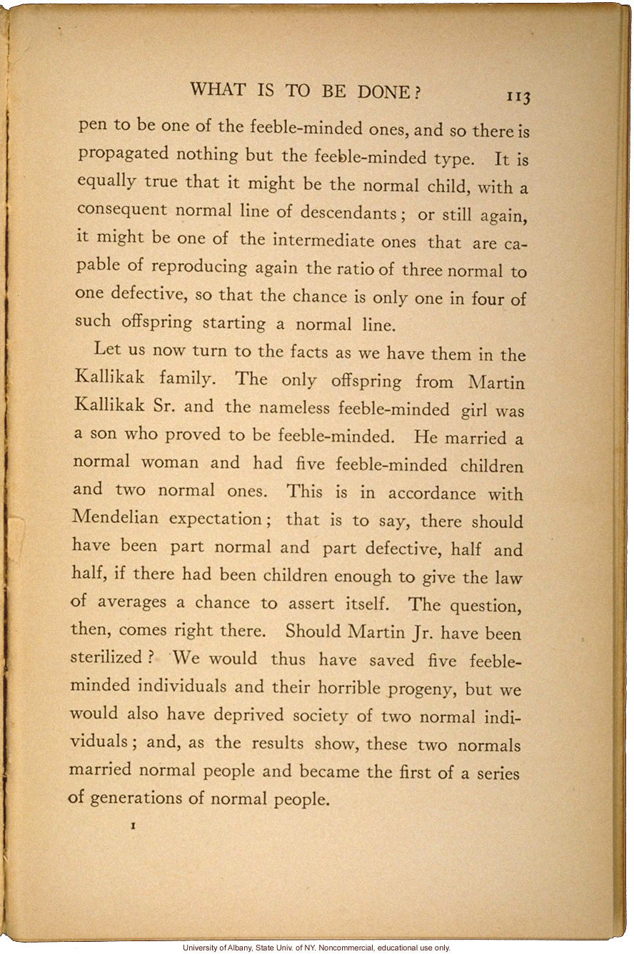 <i>The Kallikak Family: A Study in the Heredity of Feeble-Mindedness</i>, by Henry Herbert Goddard, selected pages