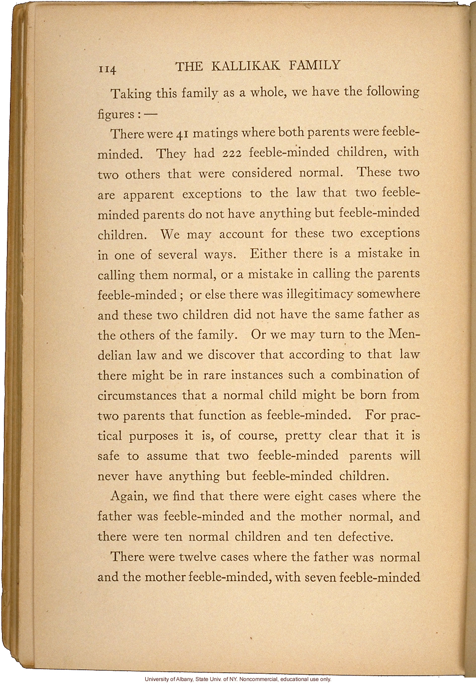 <i>The Kallikak Family: A Study in the Heredity of Feeble-Mindedness</i>, by Henry Herbert Goddard, selected pages