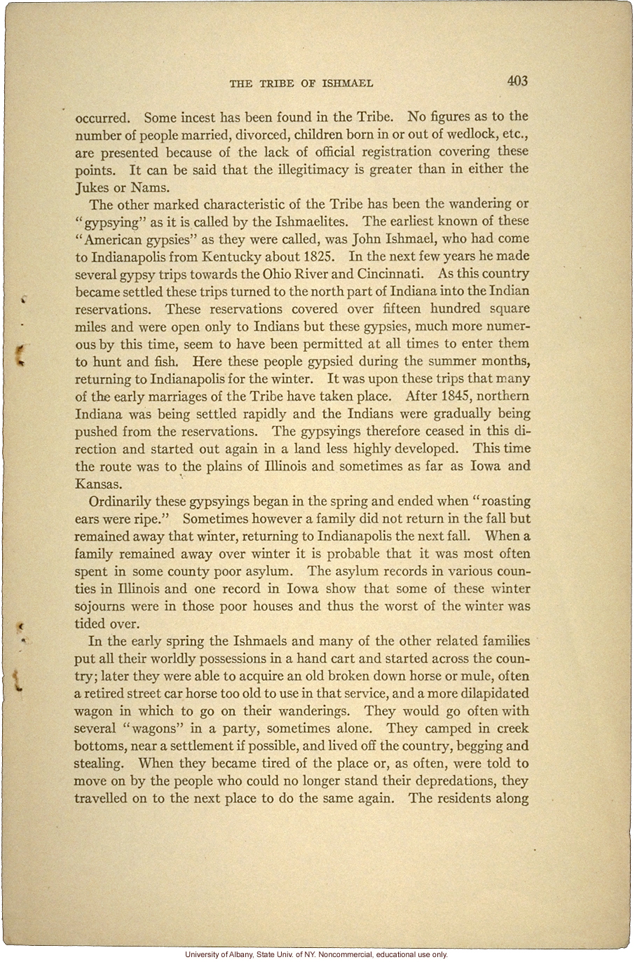 &quote;The Tribe of Ishmael,&quote; by Arthur H. Estabrook, in Eugenics, Genetics and the Family (vol. 1)