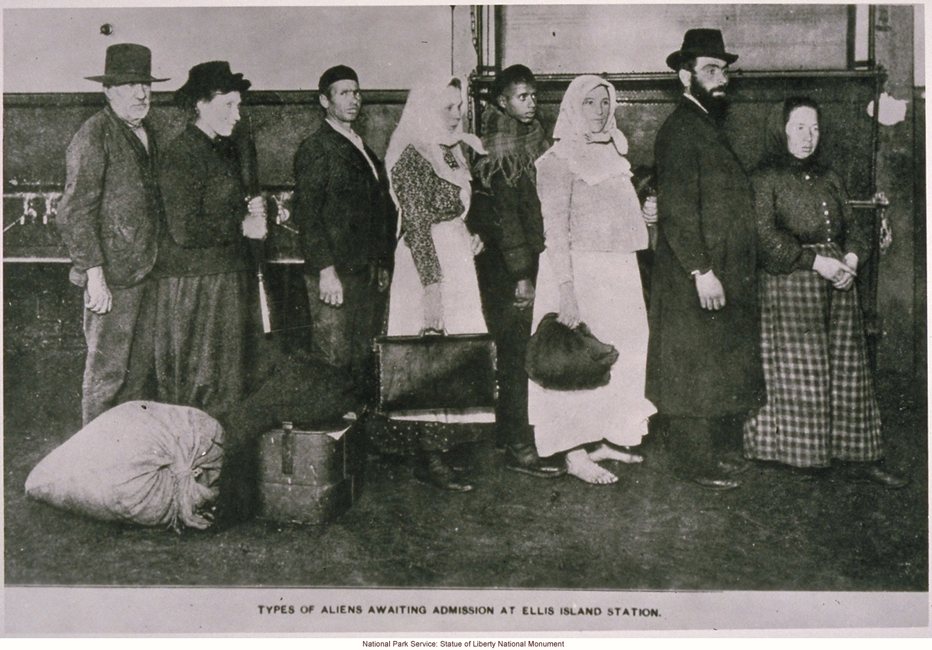 &quote;Types of Aliens Awaiting Admission at Ellis Island Station&quote;