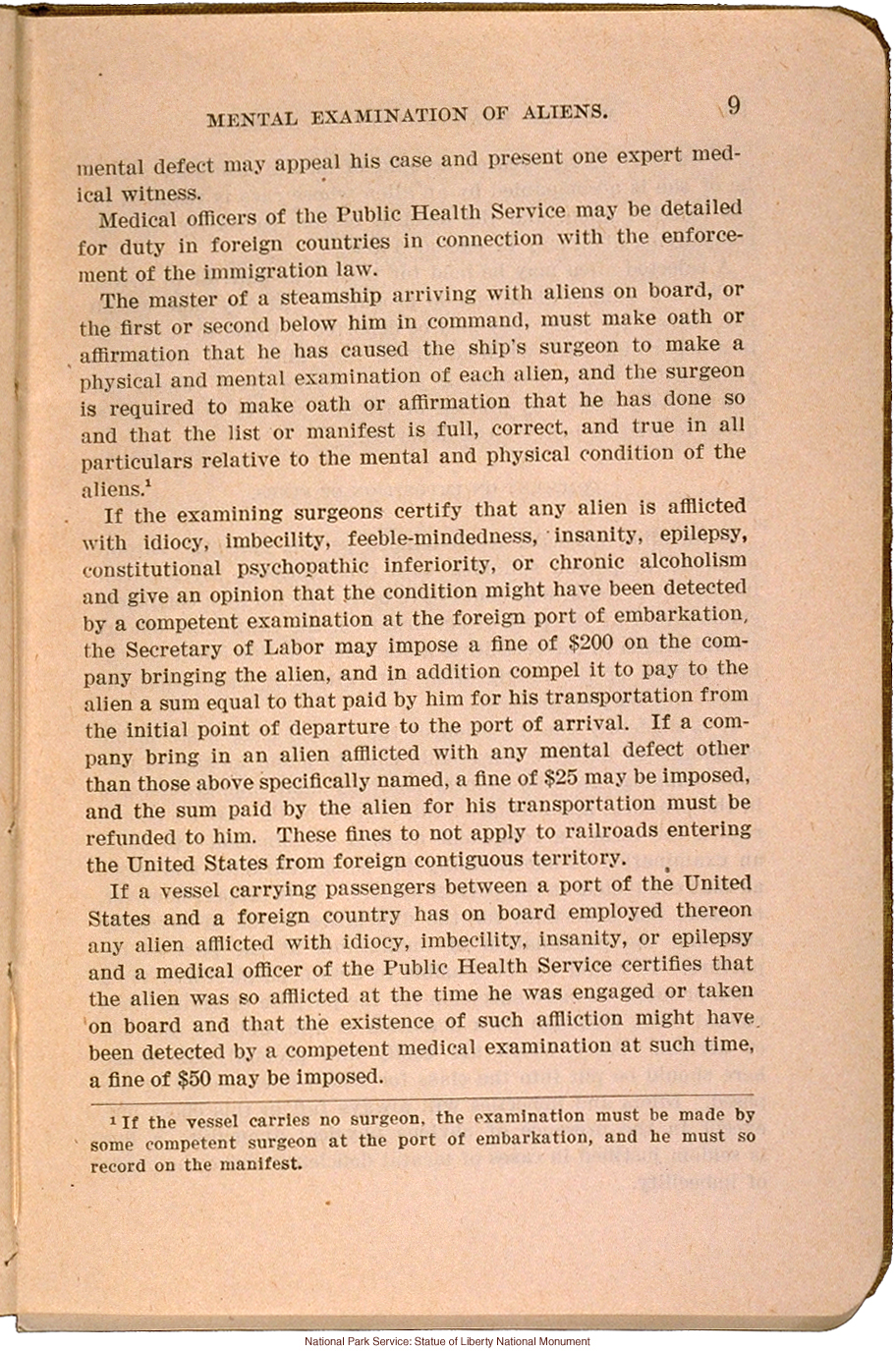 <i>Manual of the Mental Examination of Aliens</i>, United States Public Health Service