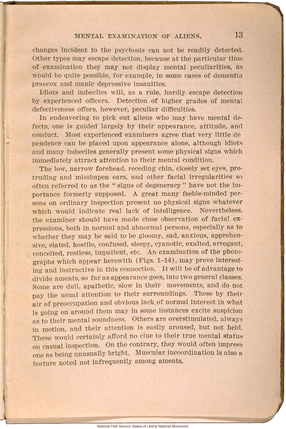 <i>Manual of the Mental Examination of Aliens</i>, United States Public Health Service