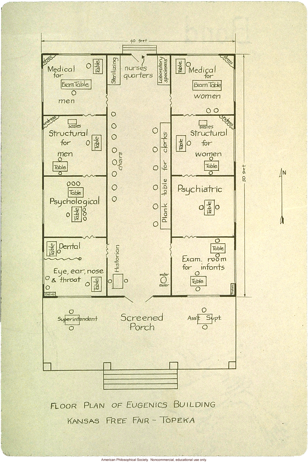&quote;Floor plan Eugenics Building at  Kansas Free Fair - Topeka