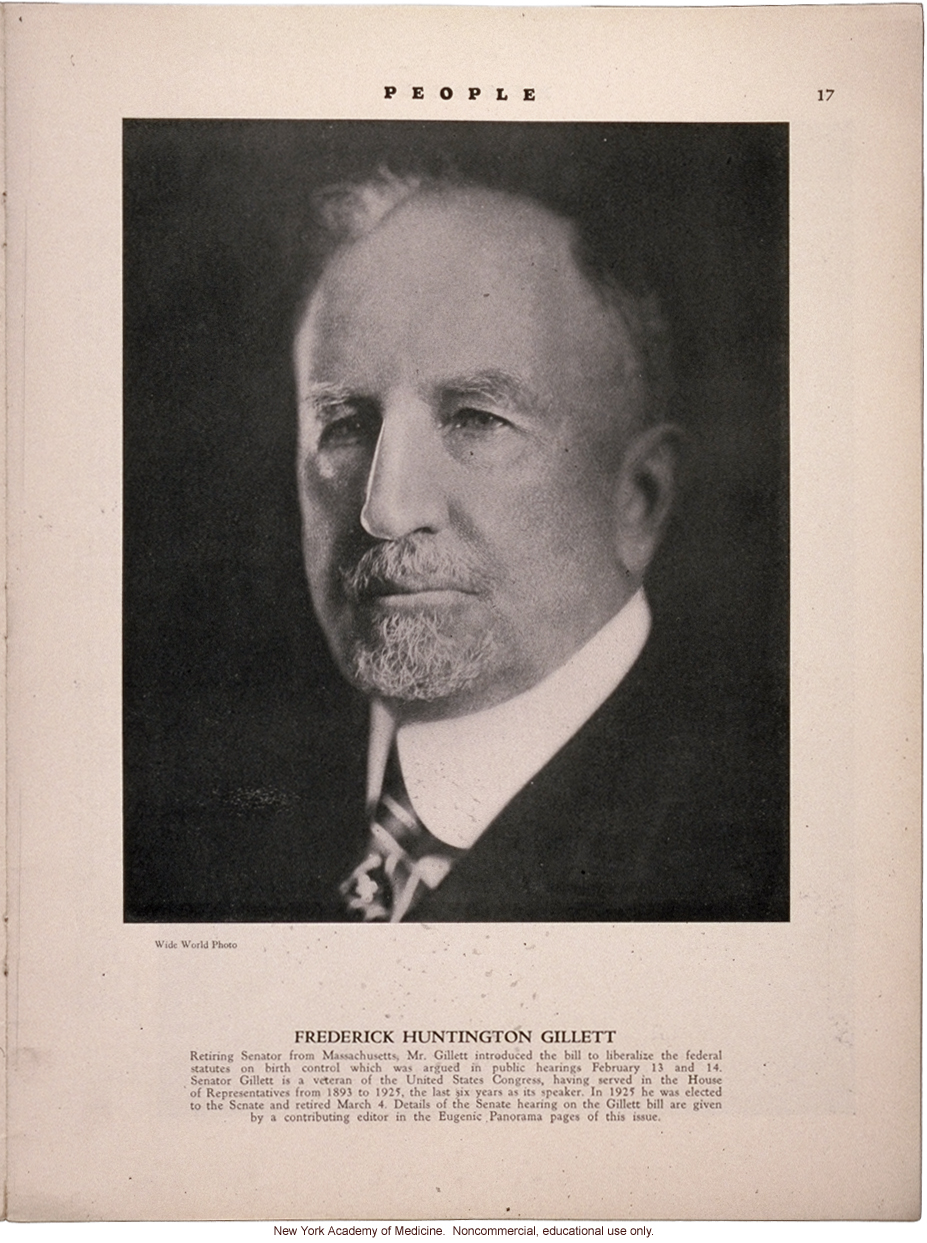 Profile of Frederick Huntington Gillett, People (April 1931)