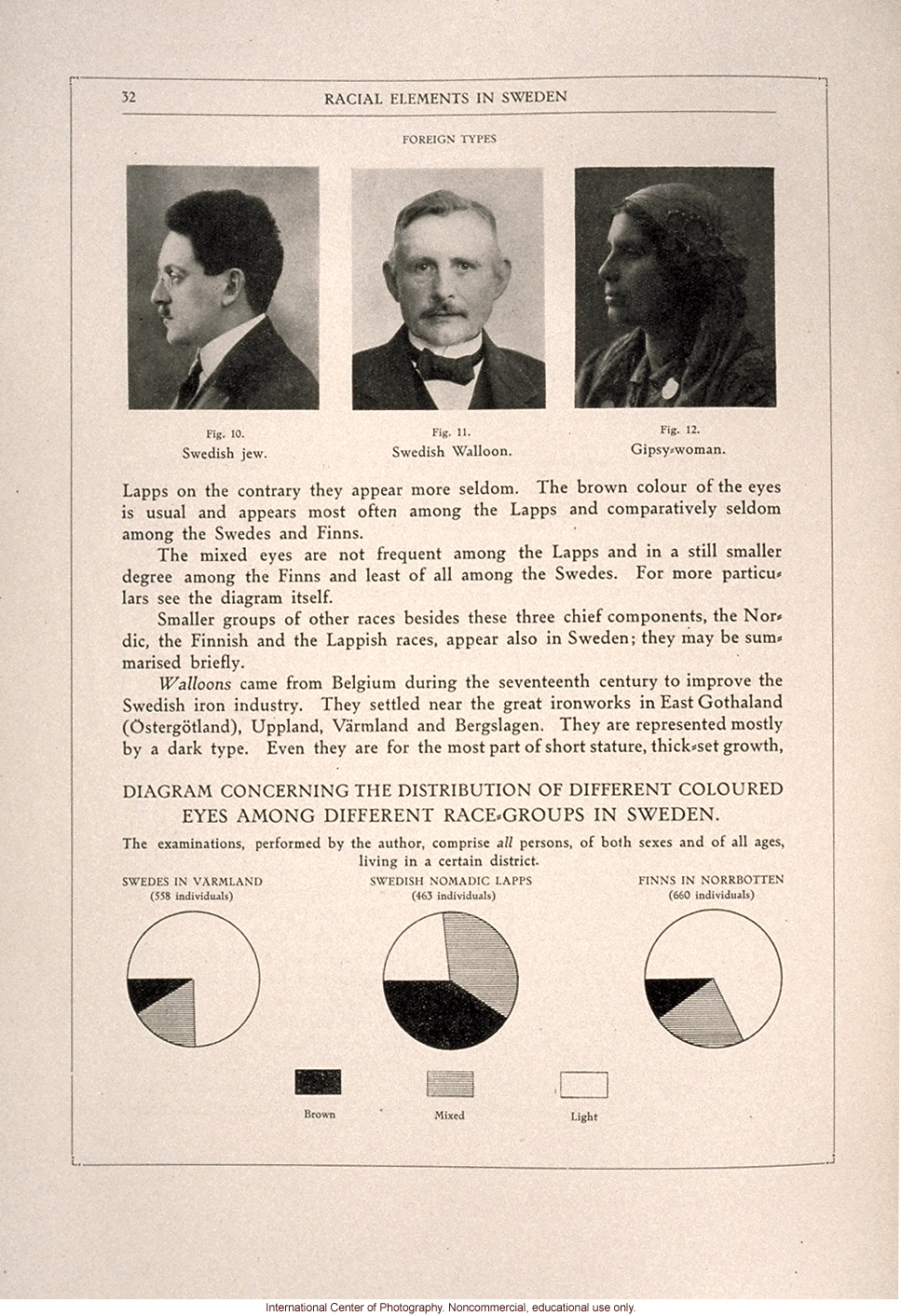 <i>The Swedish Nation</i>, &quote;Racial Elements in Sweden&quote; (Nordic, Finnish, Lapp, foreign)