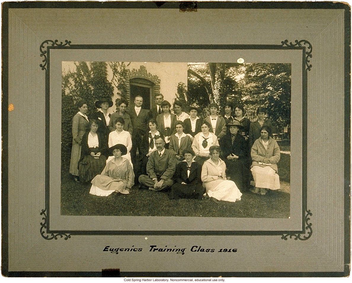 Eugenics Record Office, Field Worker Training Class of 1916 (Davenport in front with Laughlin in rear with white tie)