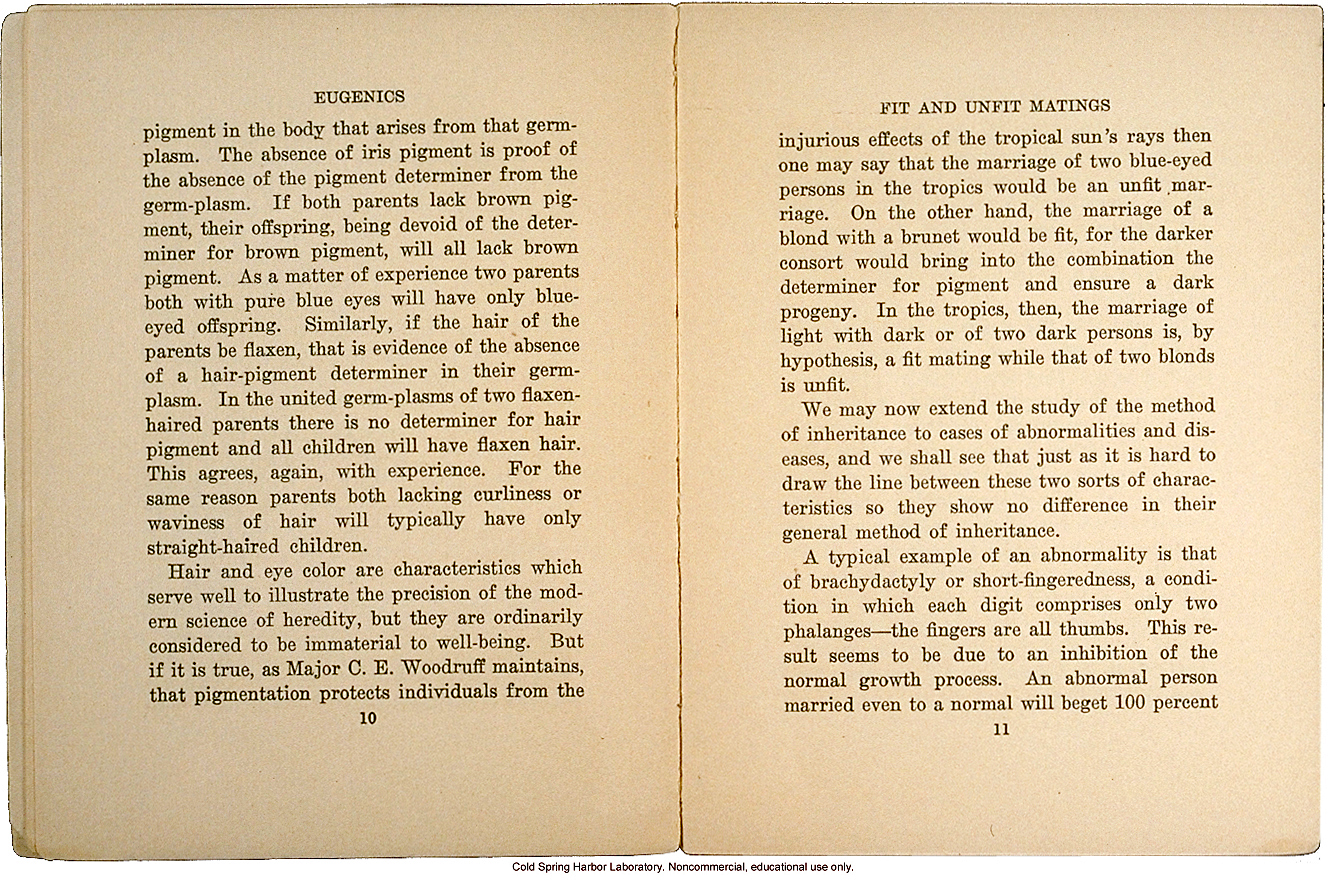 <i>Eugenics: The Science of Human Improvement by Better Breeding</i>, by Charles B. Davenport