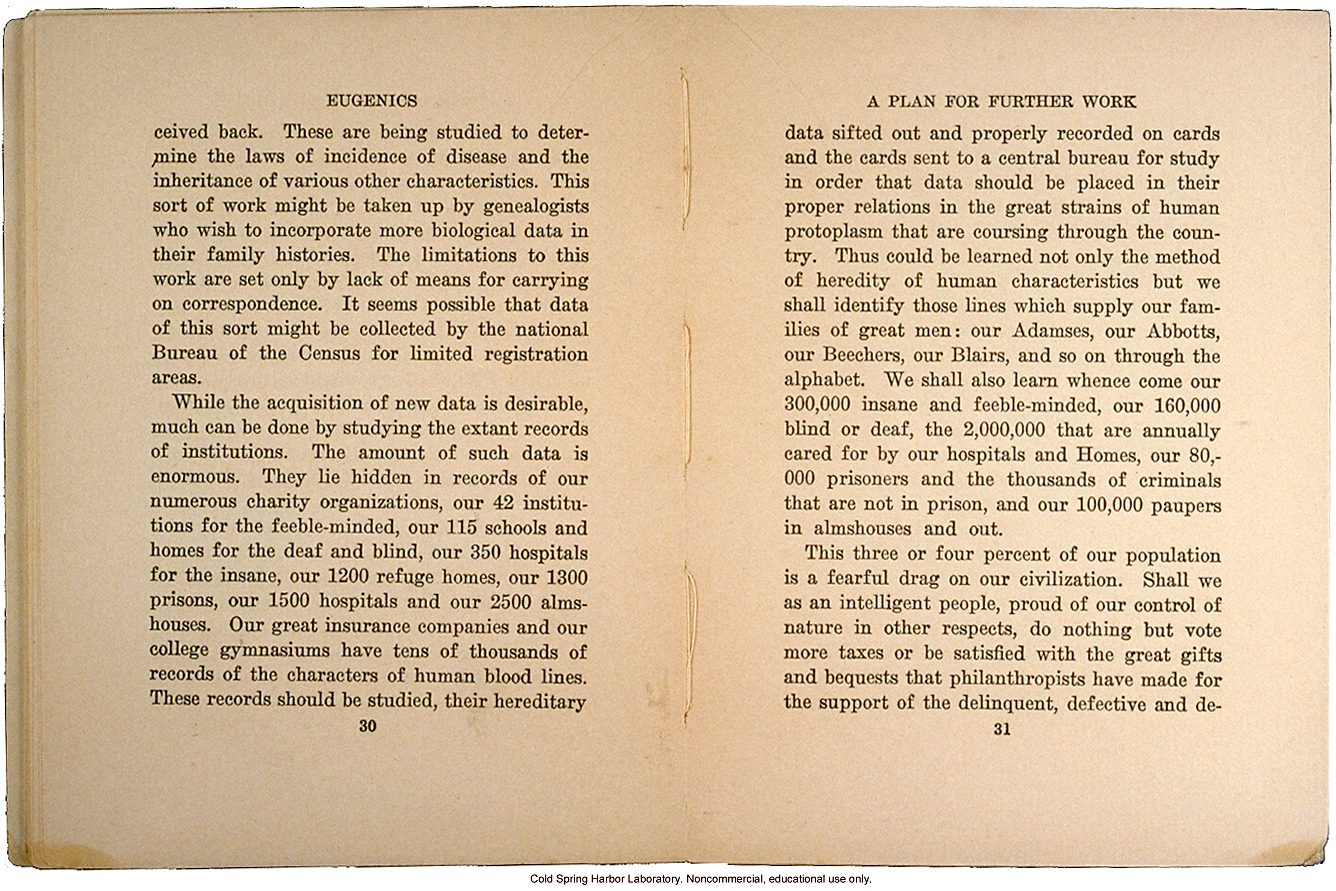 <i>Eugenics: The Science of Human Improvement by Better Breeding</i>, by Charles B. Davenport