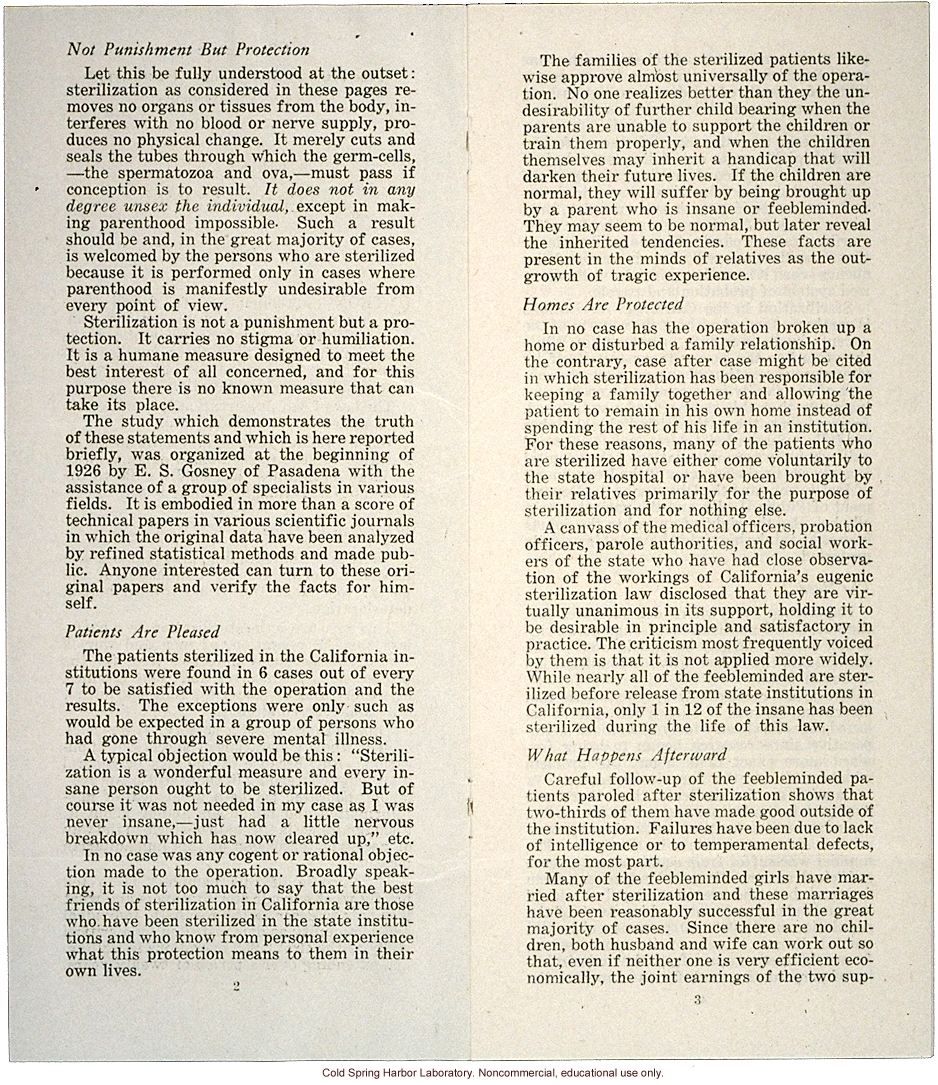 &quote;Human Sterilization,&quote; Human Betterment Foundation