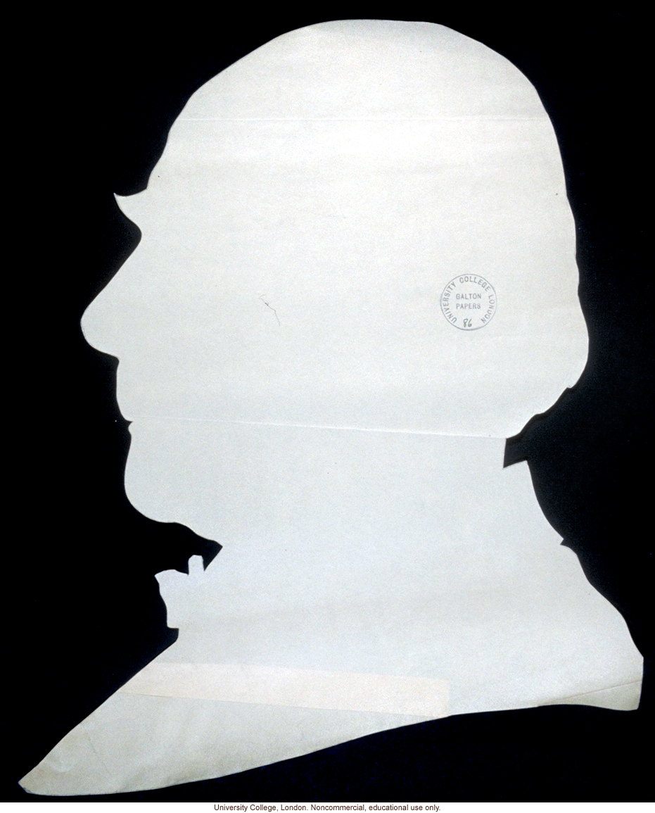 Francis Galton's silhouette