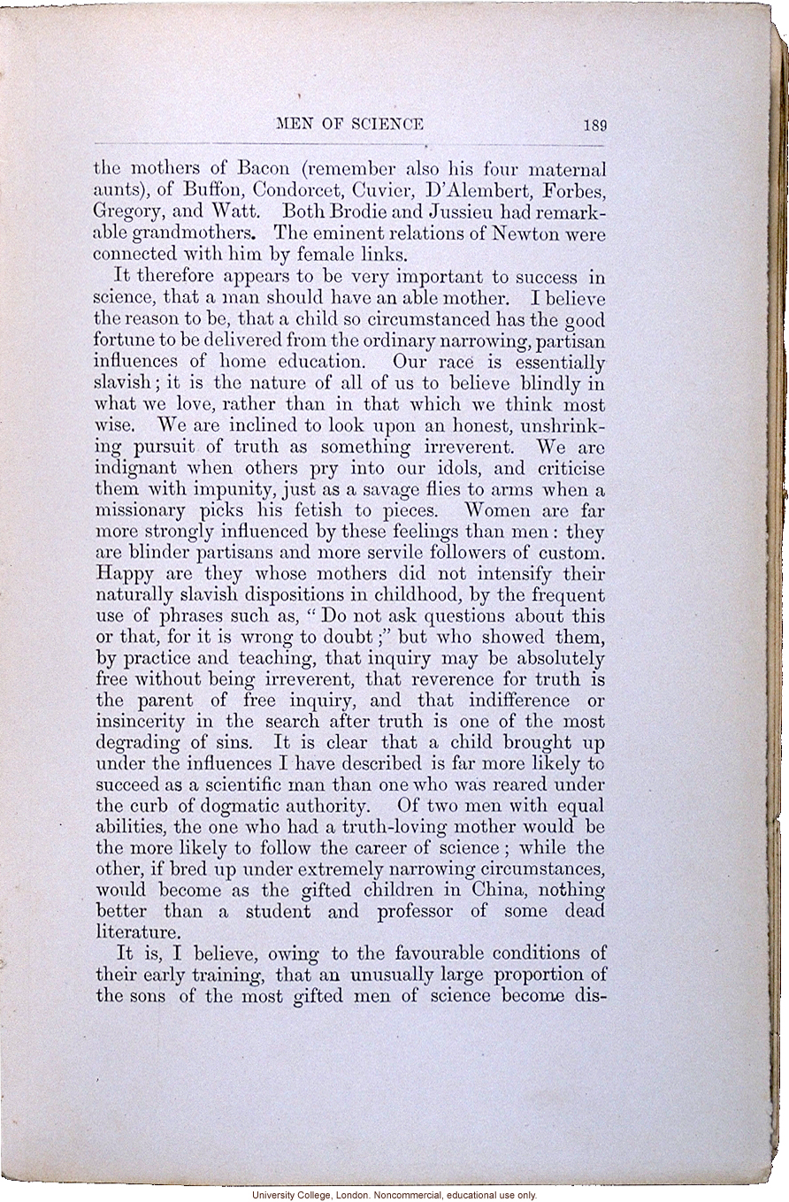 <i> Hereditary Genius: An Enquiry into Its Laws and Consequences</i> (2nd ed.), by Francis Galton, selected pages