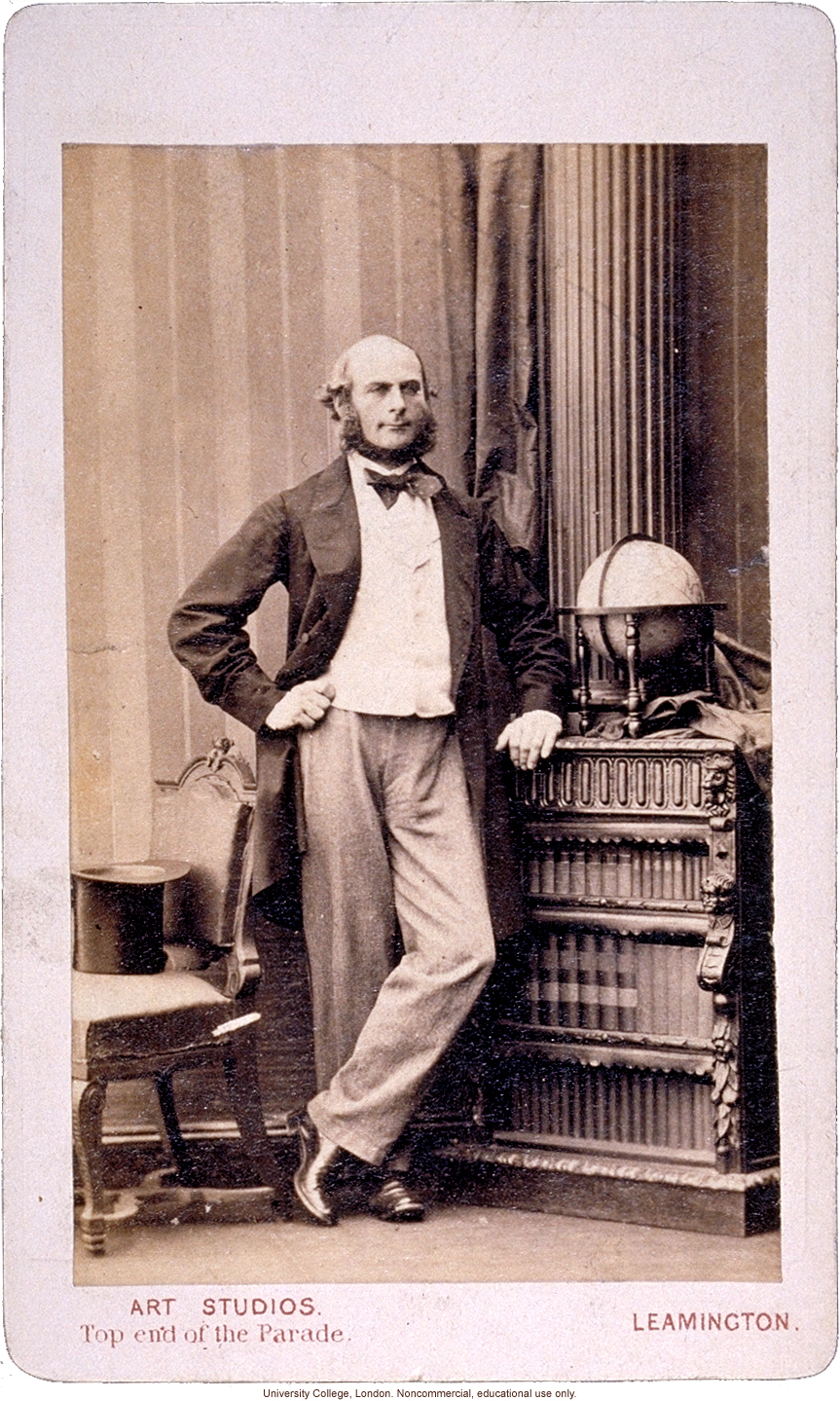 Francis Galton carte de visite portrait, standing