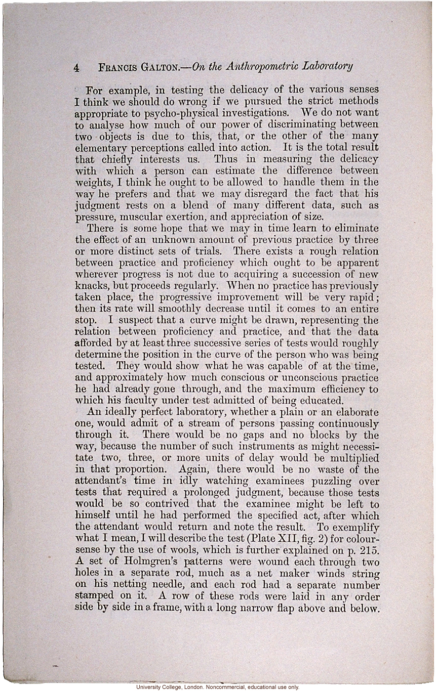 &quote;On the Anthropometric Laboratory at the late International Health Exhibition,&quote; by Francis Galton