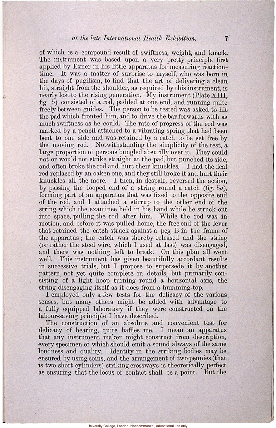 &quote;On the Anthropometric Laboratory at the late International Health Exhibition,&quote; by Francis Galton