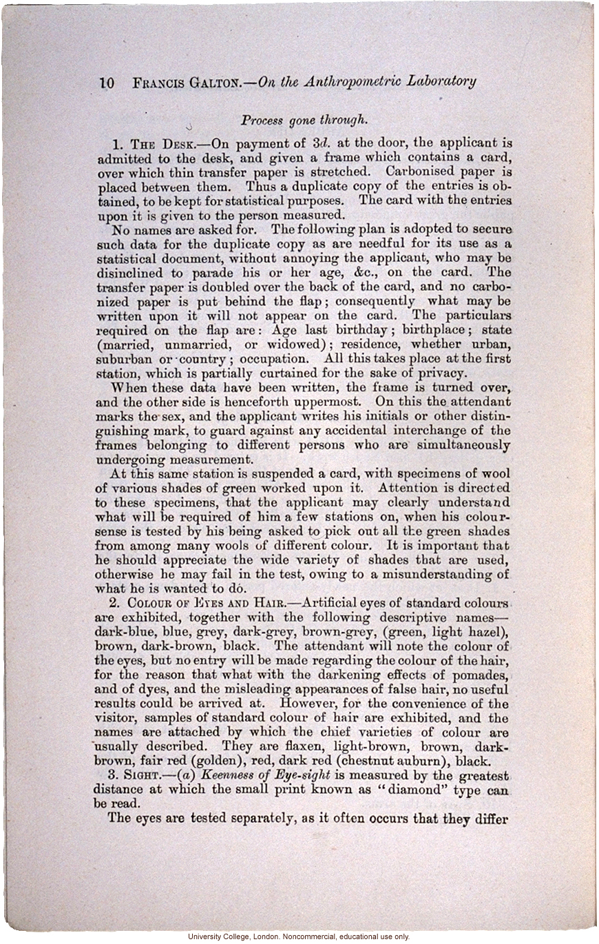 &quote;On the Anthropometric Laboratory at the late International Health Exhibition,&quote; by Francis Galton