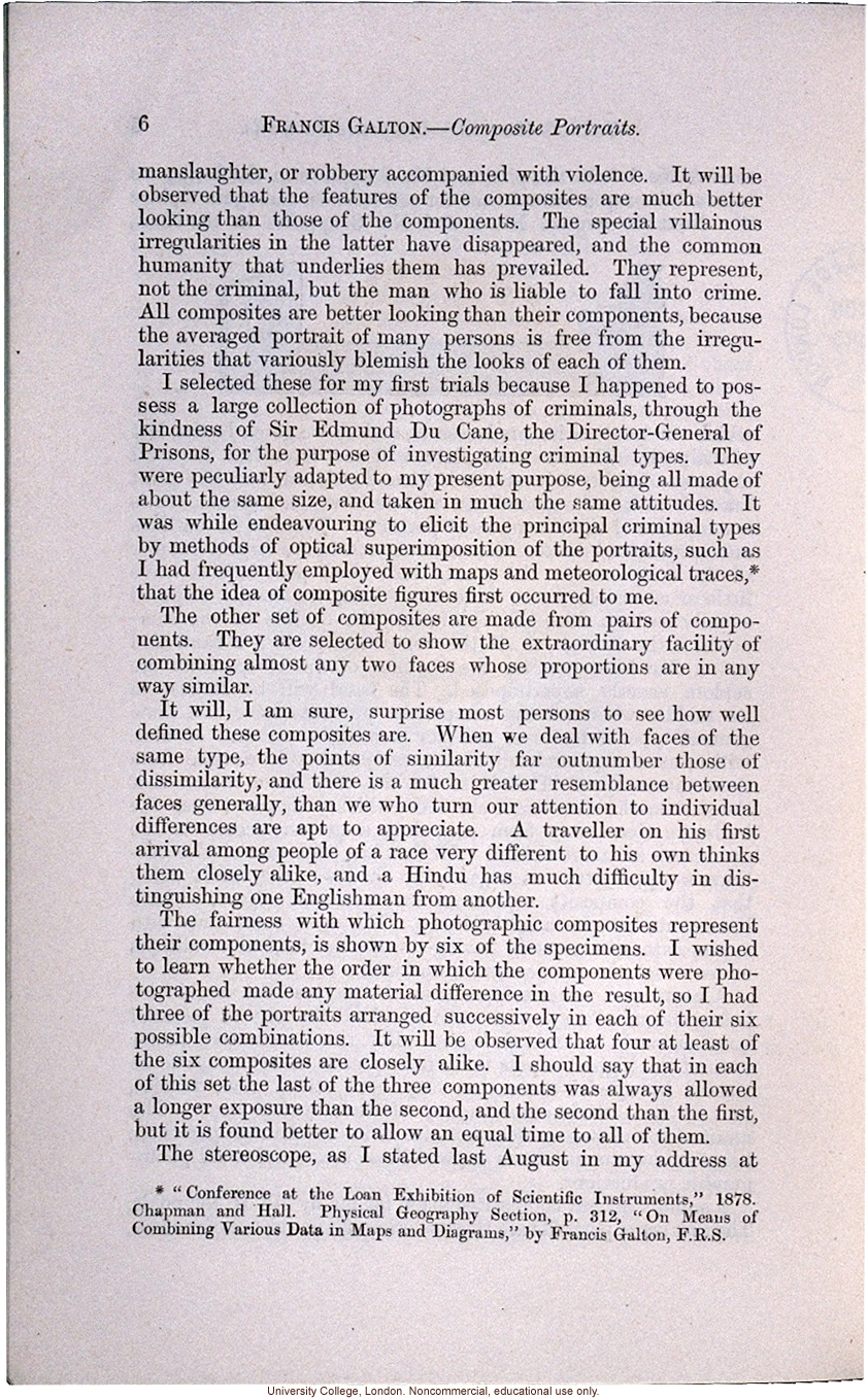 &quote;Composite Portraits,&quote; by Francis Galton