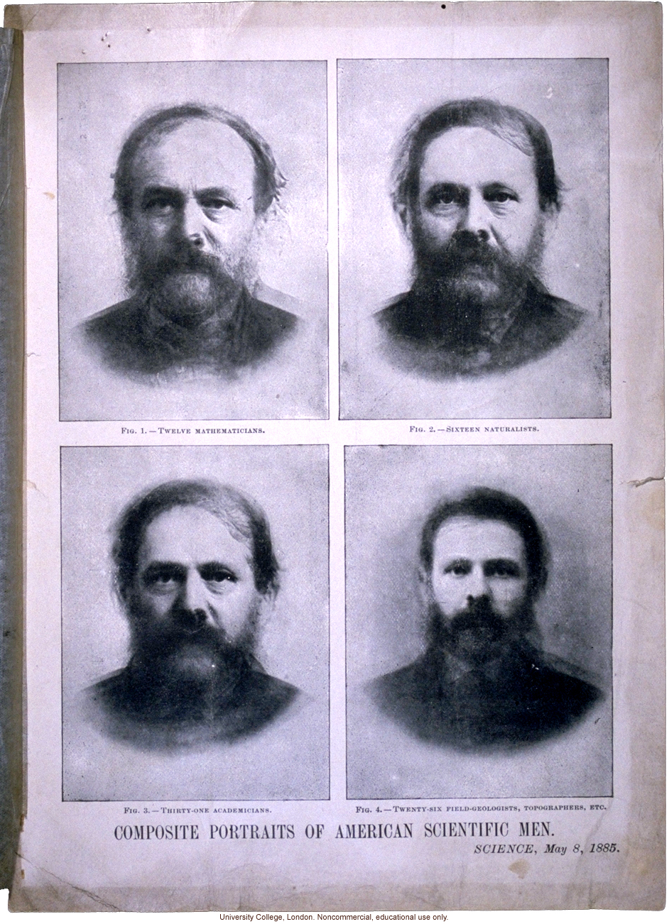 &quote;Composite Portraits of Scientific Men,&quote; by Francis Galton, <i>Science</i> (5/8/1885)