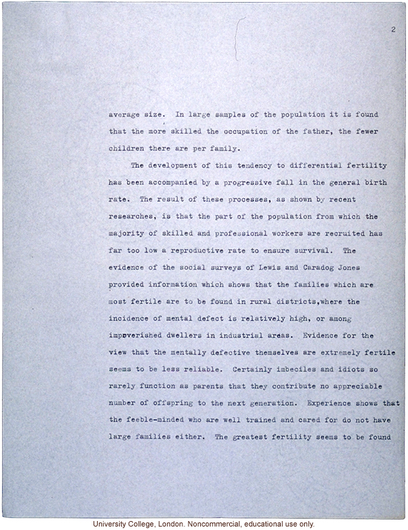 &quote;Is our national intelligence declining? The genetic point of view.&quote; L.S. Penrose