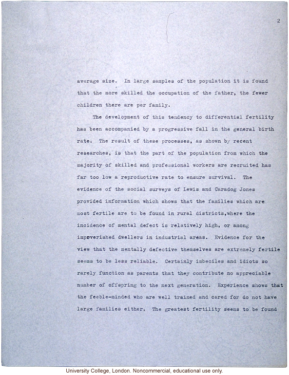 &quote;Is our national intelligence declining? The genetic point of view.&quote; L.S. Penrose