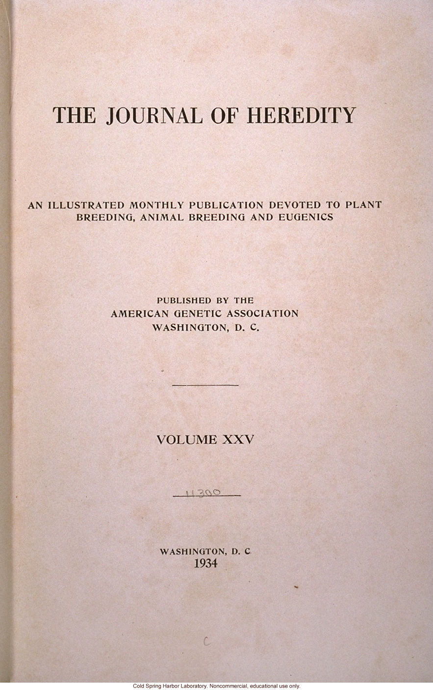 &quote;The Progress of Eugenical Sterilization,&quote; by Paul Popenoe, <i>Journal of Heredity</i> (vol. 25:1), including journal cover and contents page