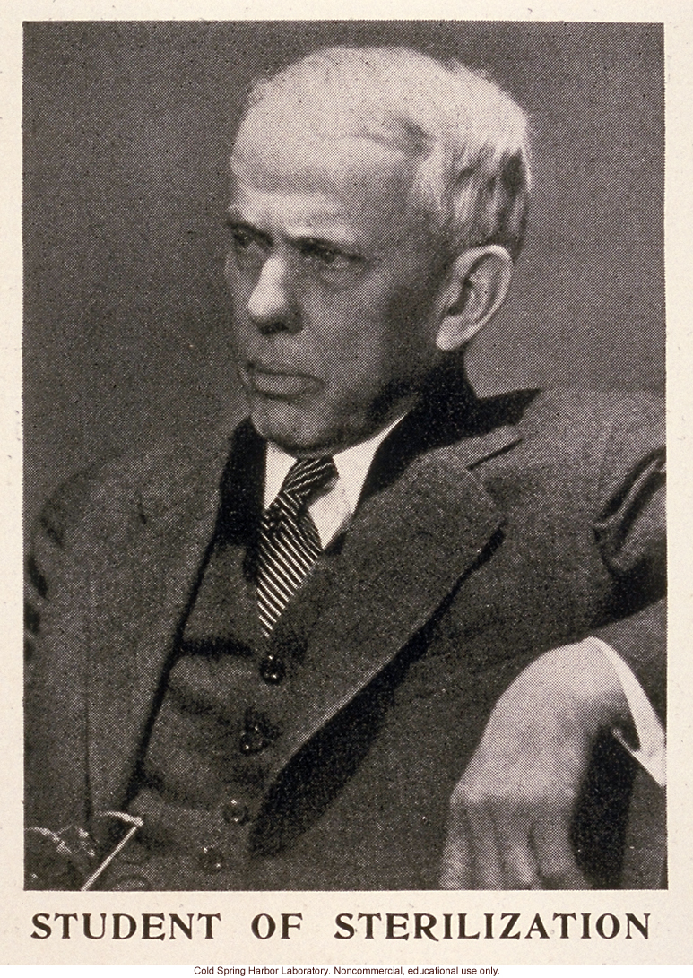 E.S. Gosney, from &quote;The Progress of Eugenical Sterilization,&quote; by Paul Popenoe, <i>Journal of Heredity</i> (vol. 25:1)