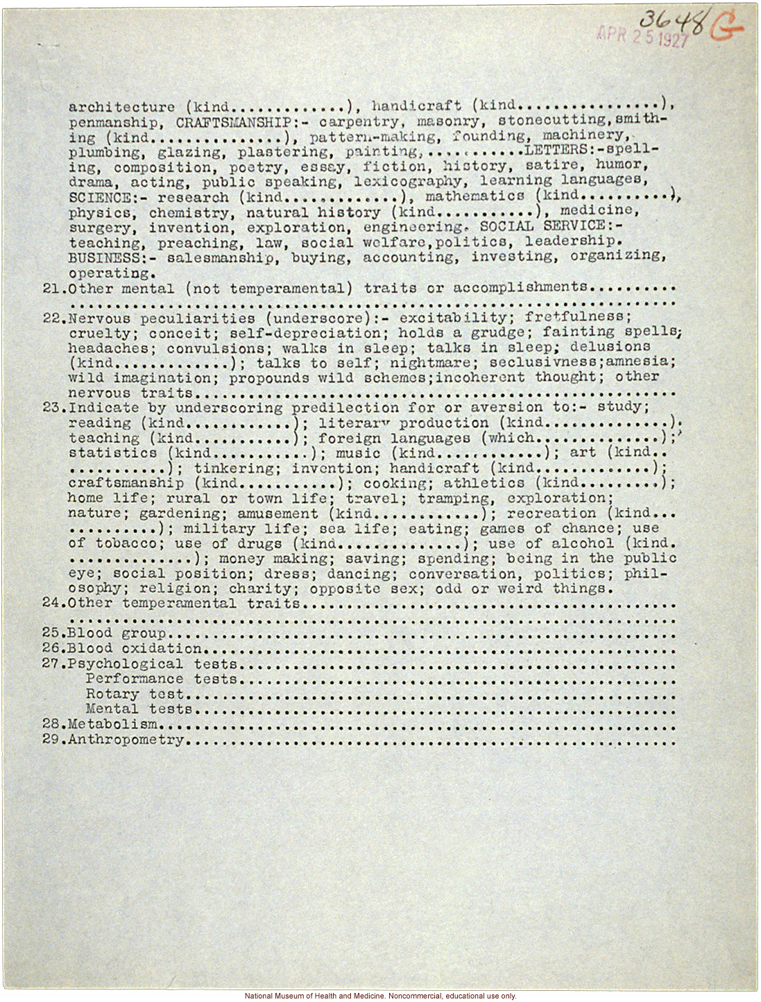 Mico College anthropometric case 1: photos, Schedule 3, notes, drawing test; by Morris Steggerda for <i>Race Crossing in Jamaica</i>