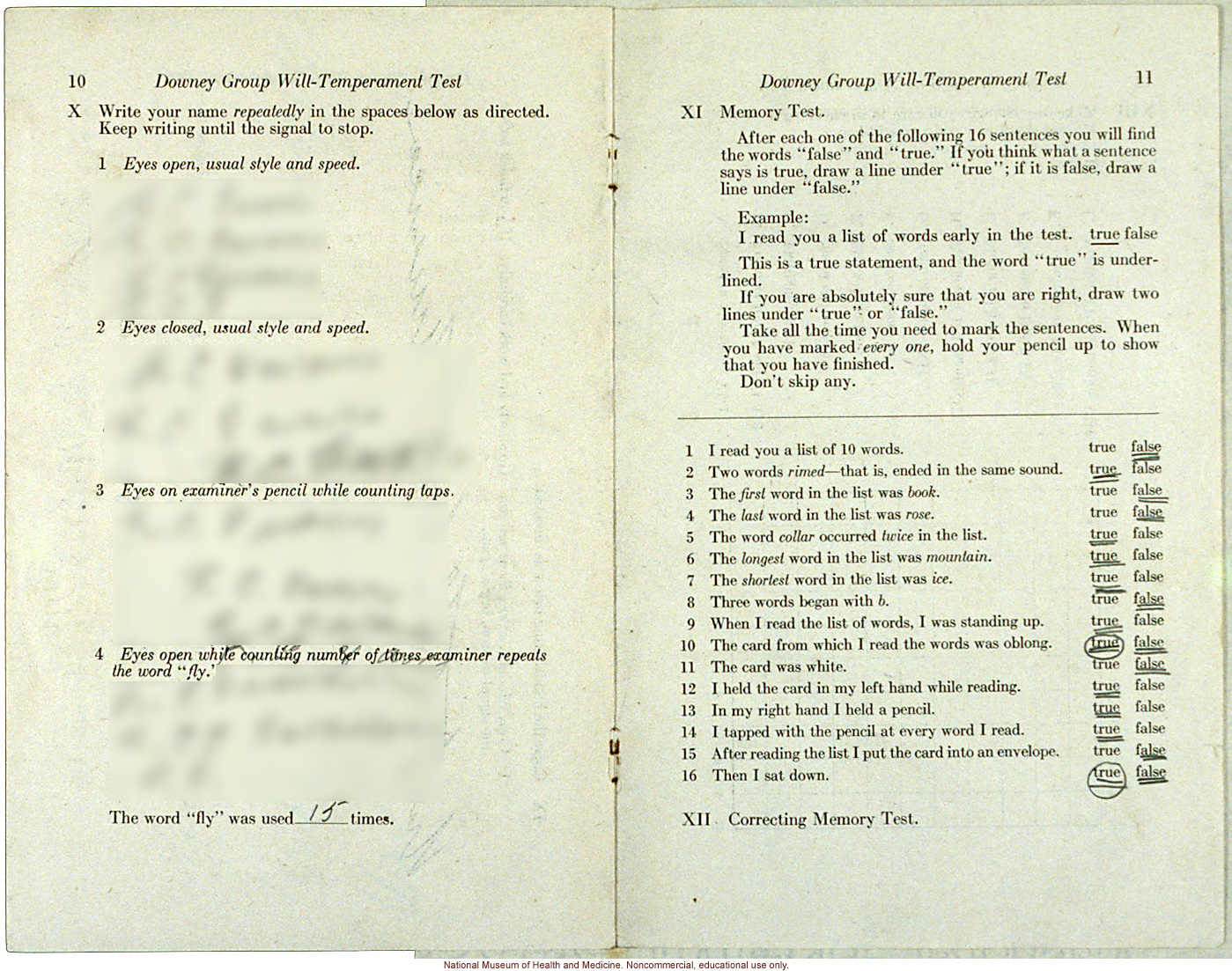 &quote;Downey Group Will-Temperament Test,&quote; Mico College, conducted by Morris Steggerda for <i>Race Crossing in Jamaica</i>