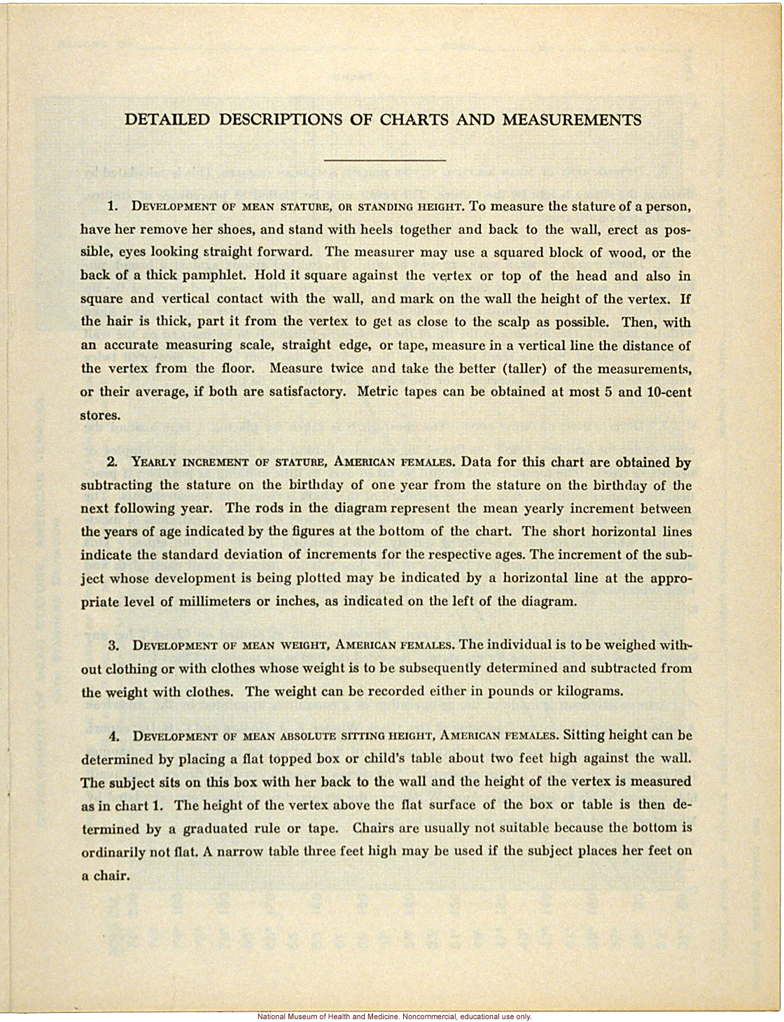 &quote;Physical Development Record for American Females,&quote; Eugenics Record Office (including forms, directions, and growth graphs)