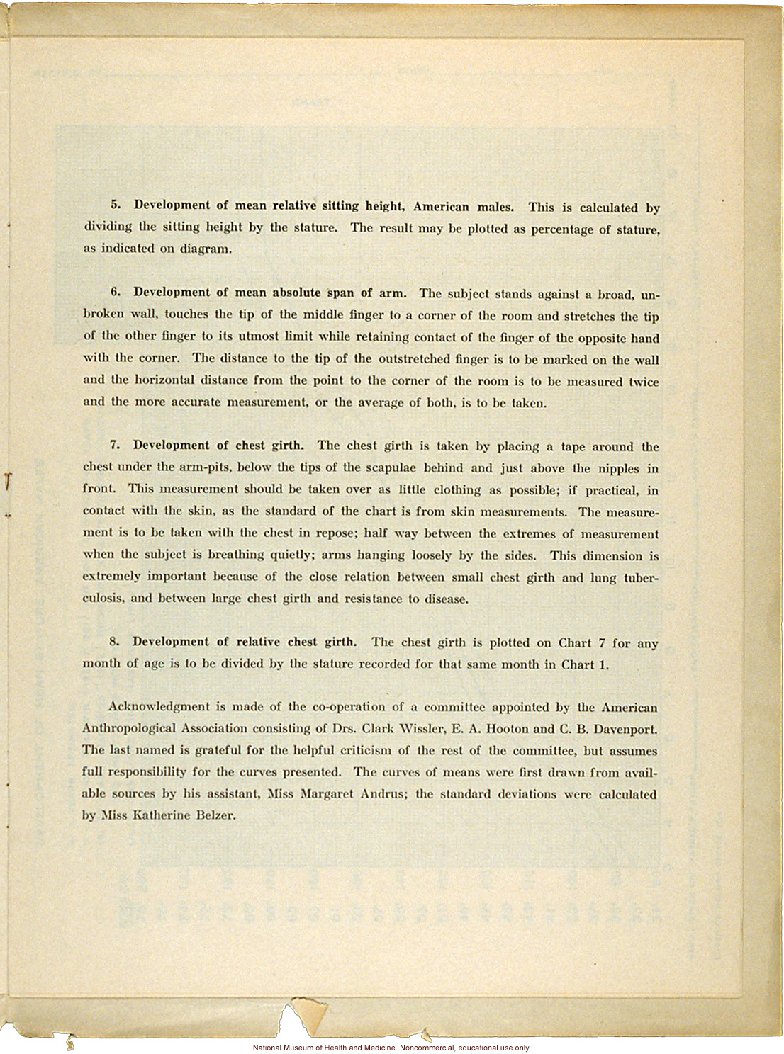 &quote;Physical Development Record for American Males,&quote; Eugenics Record Office (including forms, directions, and growth graphs)